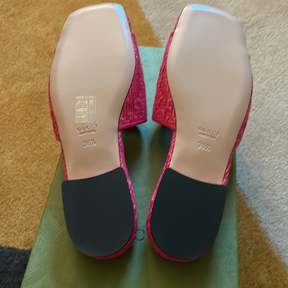 Gucci Slide Raffia Horsebit - Picture 4 of 4